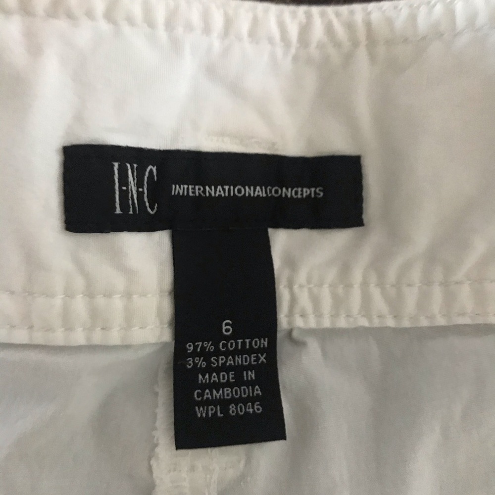 White cargo shorts